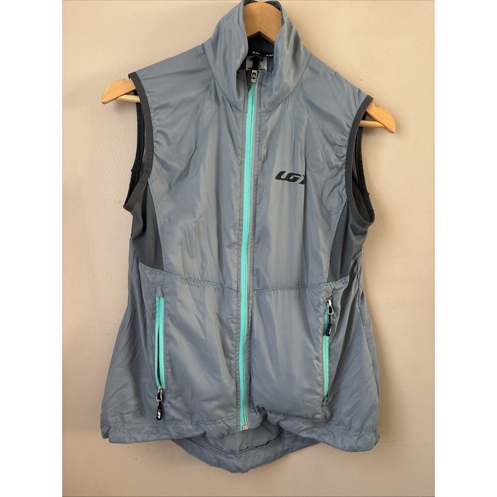 Louis Garneau Cycling Vest Womens S Gray Sleeveless Zip Up Cabriolet Jacket